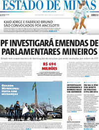 Capa do jornal Estado de Minas 26/08/2025