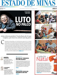 Capa do jornal Estado de Minas 26/12/2025