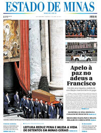 Capa do jornal Estado de Minas 27/04/2025