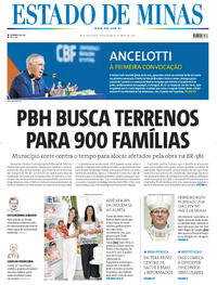 Capa do jornal Estado de Minas 27/05/2025
