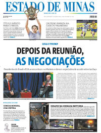 Capa do jornal Estado de Minas 27/10/2025