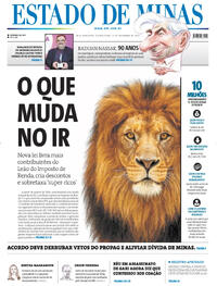 Capa do jornal Estado de Minas 27/11/2025