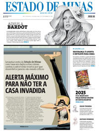 Capa do jornal Estado de Minas 29/12/2025