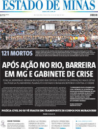 Capa do jornal Estado de Minas 30/10/2025