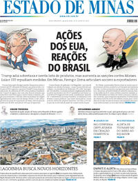 Capa do jornal Estado de Minas 31/07/2025
