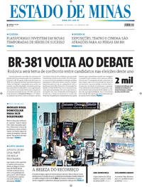 Capa do jornal Estado de Minas 02/01/2026