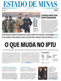 Capa do jornal Estado de Minas 06/01/2026