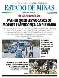 Capa Estado de Minas 06/09/2026