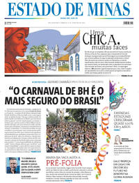 Capa do jornal Estado de Minas 08/02/2026