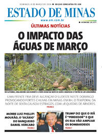 Capa do jornal Estado de Minas 08/03/2026