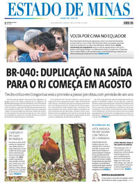 Capa do jornal Estado de Minas 08/04/2026