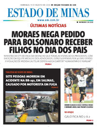 Capa Estado de Minas 09/08/2026