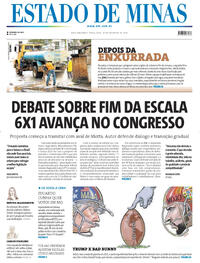 Capa do jornal Estado de Minas 10/02/2026