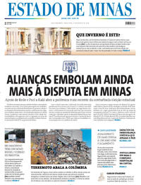 Capa Estado de Minas 11/08/2026