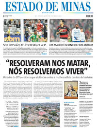 Capa do jornal Estado de Minas 12/03/2026
