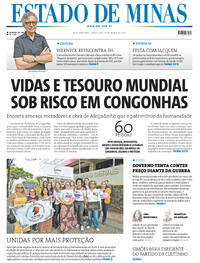 Capa do jornal Estado de Minas 13/03/2026