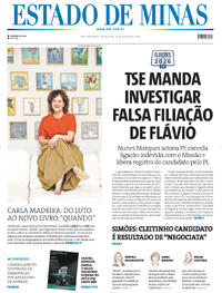 Capa Estado de Minas 14/08/2026