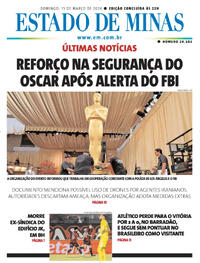 Capa do jornal Estado de Minas 15/03/2026