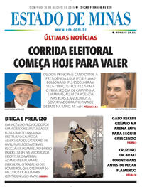 Capa Estado de Minas 16/08/2026