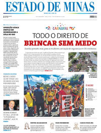 Capa do jornal Estado de Minas 17/02/2026