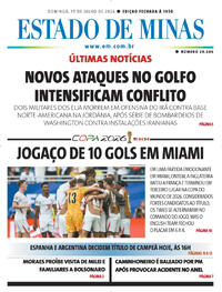Capa Estado de Minas 19/07/2026