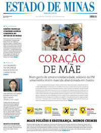 Capa do jornal Estado de Minas 20/02/2026