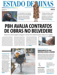 Capa do jornal Estado de Minas 21/01/2026