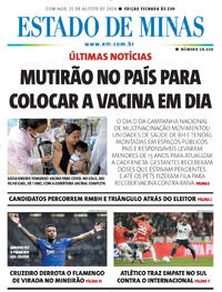 Capa Estado de Minas 23/08/2026