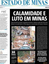 Capa do jornal Estado de Minas 25/02/2026