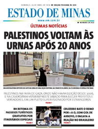 Capa do jornal Estado de Minas 26/04/2026