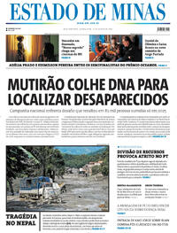 Capa Estado de Minas 27/08/2026