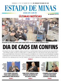 Capa Estado de Minas 27/09/2026
