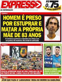 Capa do jornal Expresso da Informação 03/03/2018
