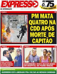 Capa do jornal Expresso da Informação 04/05/2018