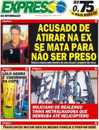 Capa do jornal Expresso da Informação 04/07/2018