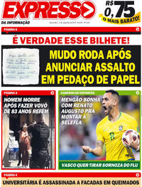 Capa do jornal Expresso da Informação 06/12/2018