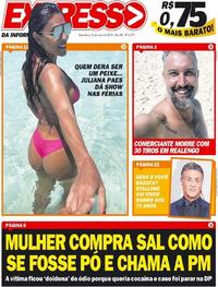 Capa do jornal Expresso da Informação 08/05/2018