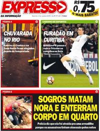 Capa do jornal Expresso da Informação 08/11/2018