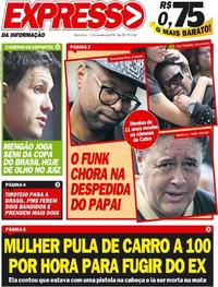 Capa do jornal Expresso da Informação 12/09/2018