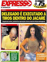 Capa do jornal Expresso da Informação 13/01/2018