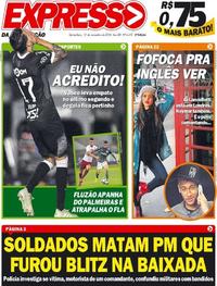 Capa do jornal Expresso da Informação 15/11/2018