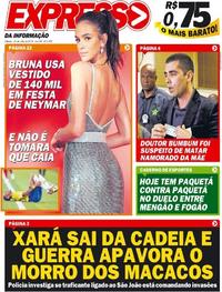 Capa do jornal Expresso da Informação 21/07/2018