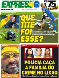 Capa do jornal Expresso da Informação 23/06/2018