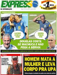 Capa do jornal Expresso da Informação 24/06/2018