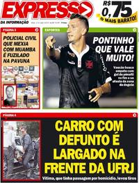 Capa do jornal Expresso da Informação 27/10/2018