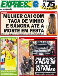 Capa do jornal Expresso da Informação 29/06/2018