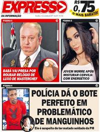 Capa do jornal Expresso da Informação 05/11/2019