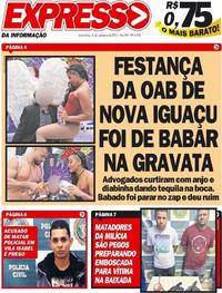 Capa do jornal Expresso da Informação 06/09/2019