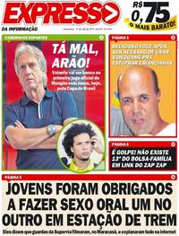 Capa do jornal Expresso da Informação 10/07/2019