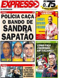 Capa do jornal Expresso da Informação 16/08/2019
